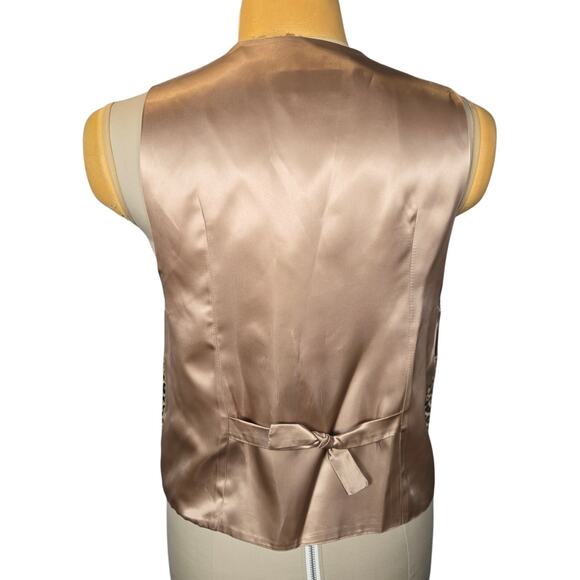 Vtg Carol Antone Collection Womens Medium Vest Animal Print Y2K Glam Maximalist - Picture 6 of 12